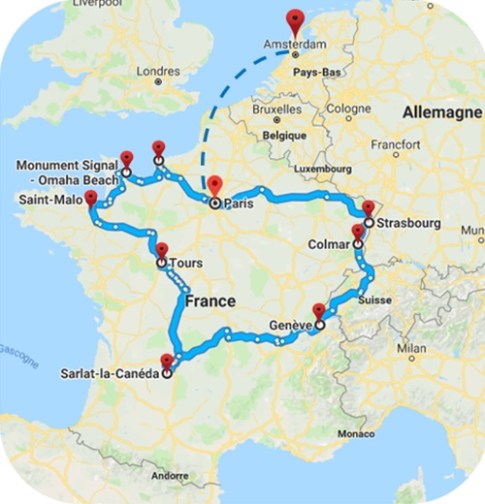 Itinéraire road-trip France 2018